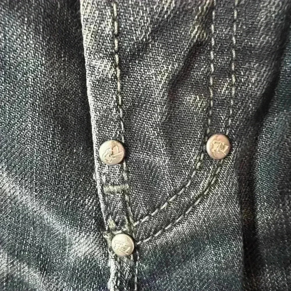 Men's Sz 31 Parasuco Denim Embroidered Fashion Jeans - Picture 6 of 16